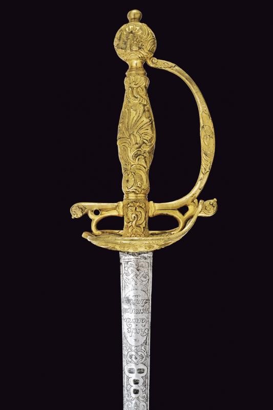 Spadino gentilizio dorato