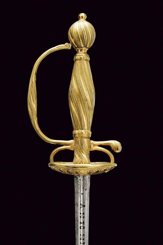 Bello spadino con lama di A. Pichinio