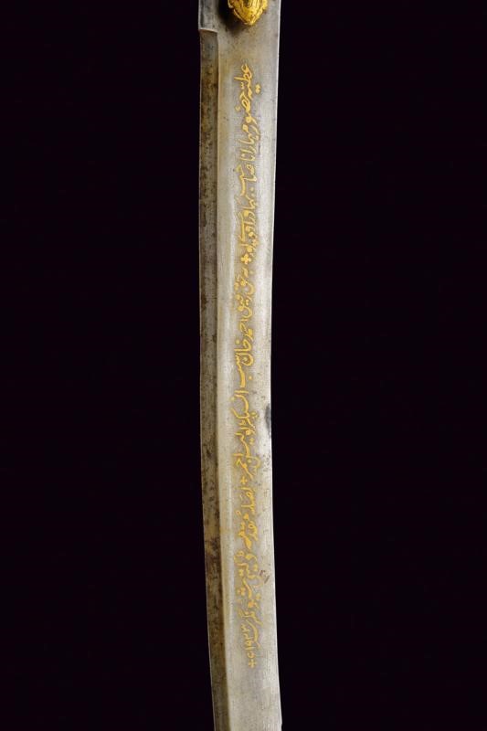 Scimitarra con fornimenti dorati