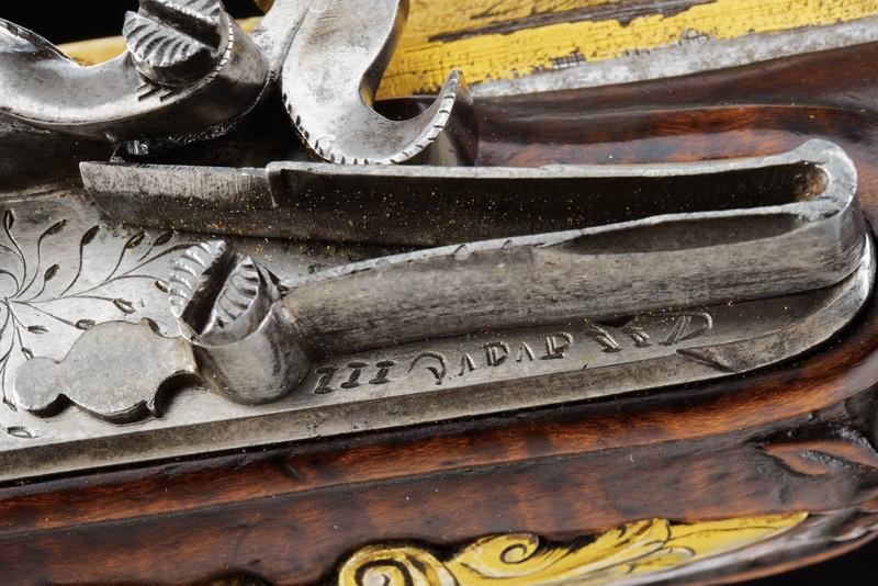 Bellissimo Paio di Pistole a Pietra Focaia per il Mercato Orientale