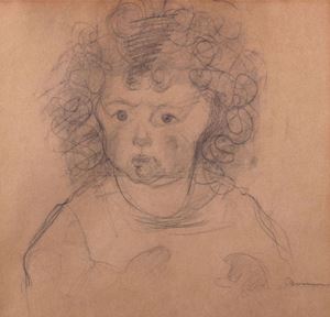 Girl with curly hair, (portrait of Fiammetta Sarfatti)