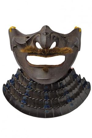 Ressei Menpo in lacca nera rugginosa