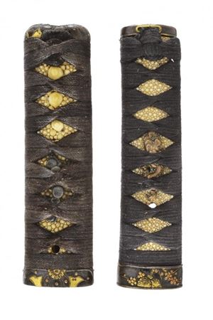 Lotto di due tsuka da wakizashi
