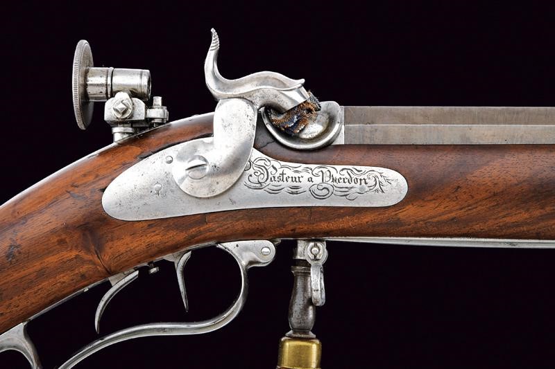 Interessante Carabina da Tiro a Luminello di Pasteur, con Baionetta