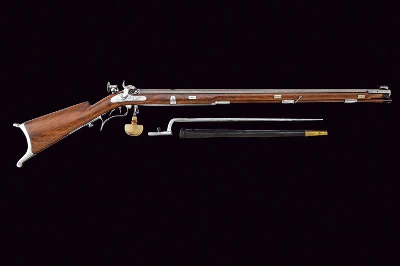 Interessante Carabina da Tiro a Luminello di Pasteur, con Baionetta