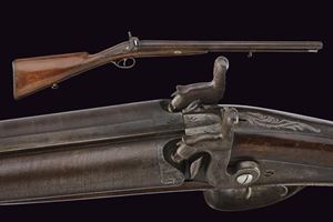 Doppietta a luminello di grande calibro da postiglione con firma Micheloni