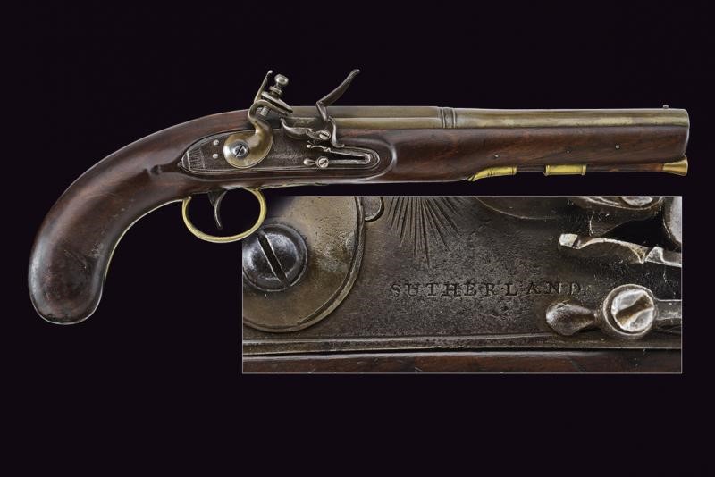 A flintlock pistol by Sutherland first quarter of the 19th Century ...