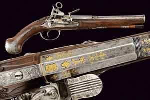 A beautiful flintlock pistol signed by Bustindui and Guisasola