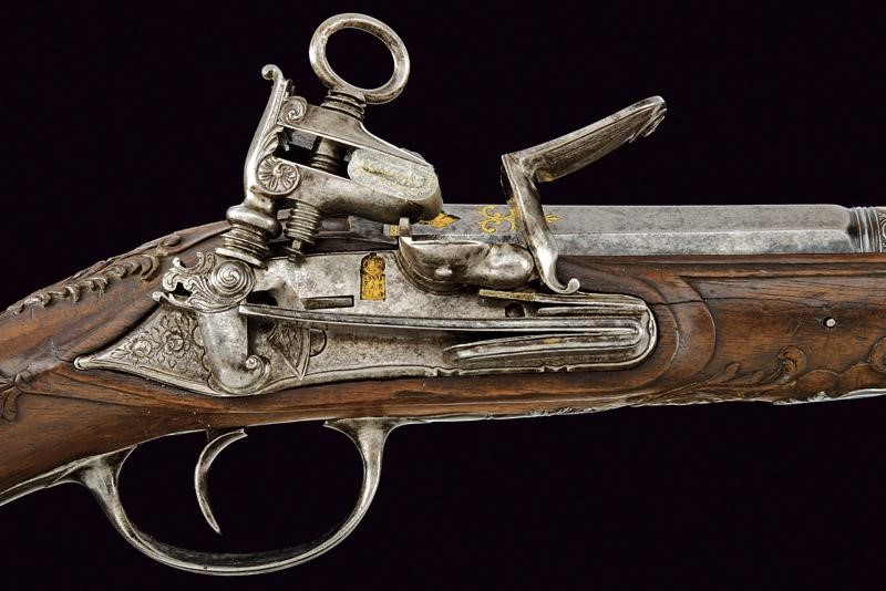 Bellissima Pistola a Pietra Focaia Firmata Bustindui e Guisasola
