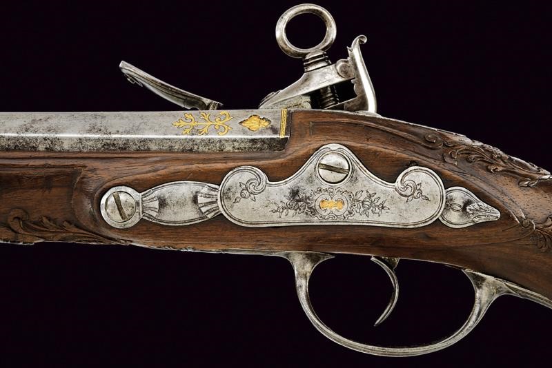 Bellissima Pistola a Pietra Focaia Firmata Bustindui e Guisasola