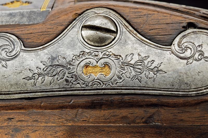 Bellissima Pistola a Pietra Focaia Firmata Bustindui e Guisasola