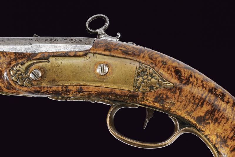 Interessante Paio di Pistole a Pietra Focaia alla Romana
