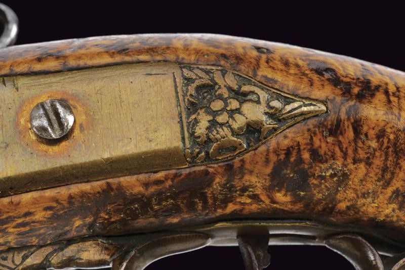 Interessante Paio di Pistole a Pietra Focaia alla Romana