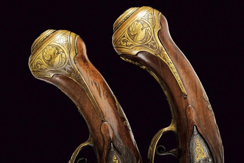 Paio di Pistole a Pietra Focaia di L. Zugno