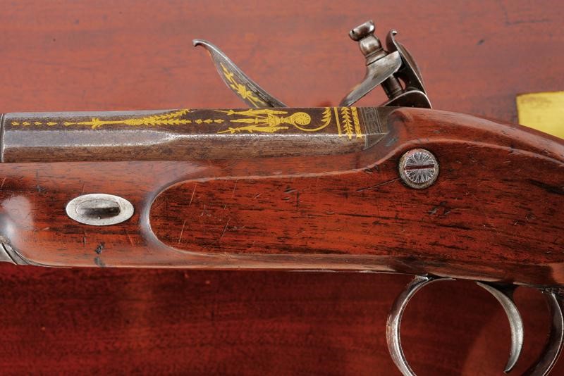 Bellissimo Paio di Pistole a Pietra Focaia Elaborate in Stile Inglese, Firmate Vsevolod