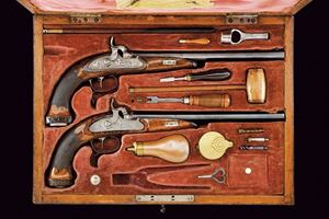 Bel paio di pistole a luminello da tiro di Pirko