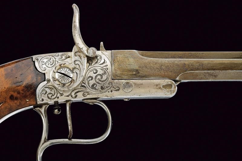 Rara Pistola a Luminello da Tiro di Perrin le Page