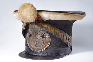 Raro shako per truppa di una compagnia del 1° Reggimento Svizzero