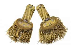 Paio di spalline da ufficiale di cavalleria pesante