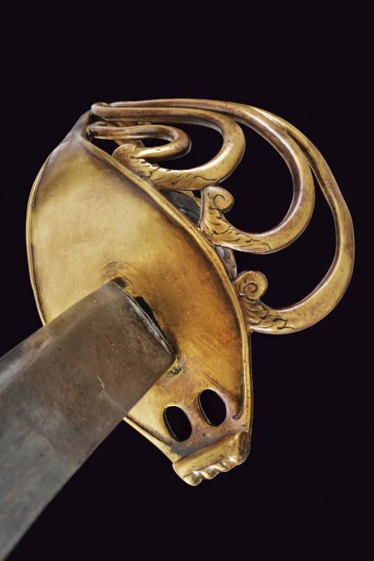 Sciabola da Ufficiale del Reggimento Real Navi Mod. 1868 con Lama di Mendozza