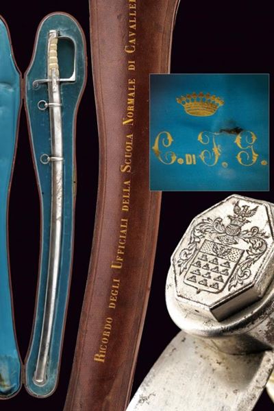 Bella Sciabola da Generale Mod. 1855 in Astuccio Appartenuta a un Membro della Famiglia Colli