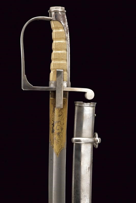 Bella Sciabola da Generale Mod. 1855 in Astuccio Appartenuta a un Membro della Famiglia Colli