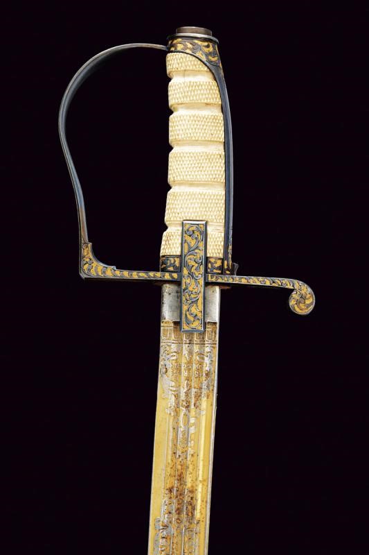 Spettacolare Sciabola Mod. 1855 di Alessandro Negri di Sanfront, Dono della Città di Brescia