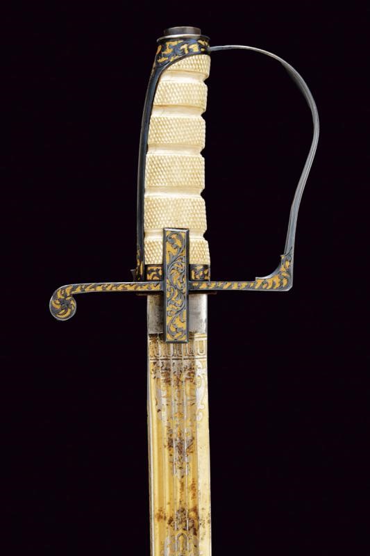 Spettacolare Sciabola Mod. 1855 di Alessandro Negri di Sanfront, Dono della Città di Brescia