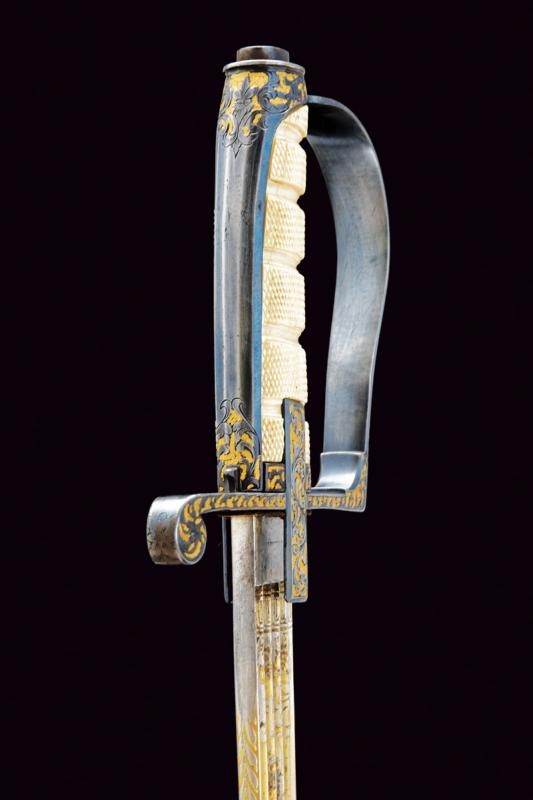 Spettacolare Sciabola Mod. 1855 di Alessandro Negri di Sanfront, Dono della Città di Brescia