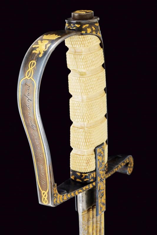 Spettacolare Sciabola Mod. 1855 di Alessandro Negri di Sanfront, Dono della Città di Brescia