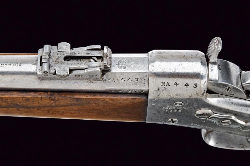 Rarissima carabina Remington Rolling Block da artiglieria con baionetta
