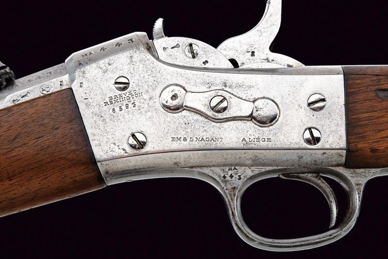 Rarissima carabina Remington Rolling Block da artiglieria con baionetta