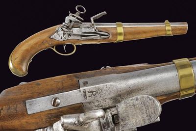 Rara Pistola a Pietra Focaia da Cavalleria Mod. 1788