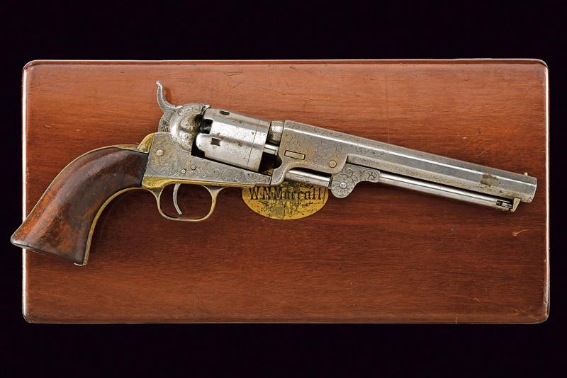 Colt Model 1849 Pocket incisa, in cassetta