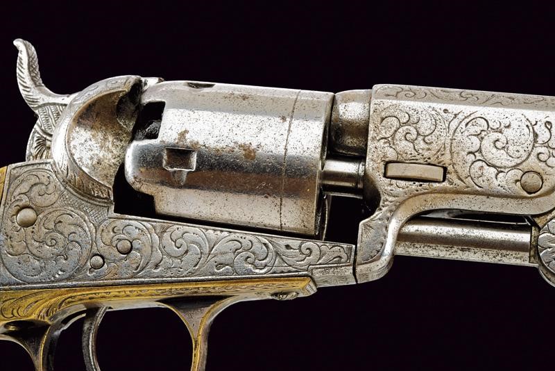 Colt Model 1849 Pocket incisa, in cassetta