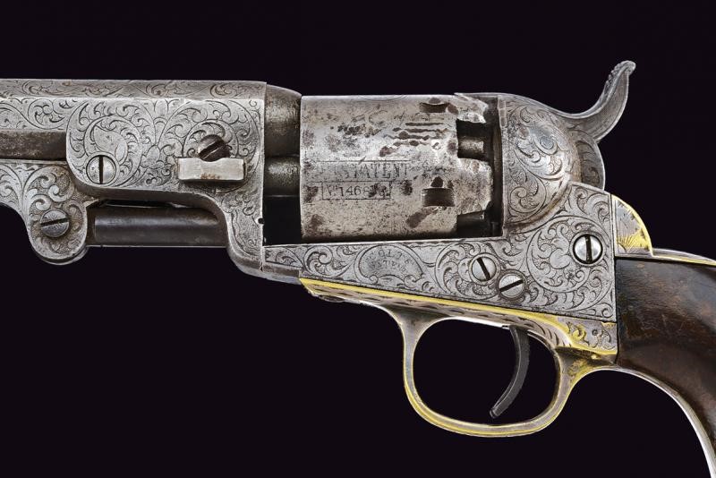Rara Colt Model 1849 Pocket con incisioni di fabbrica nello stile di Gustave Young