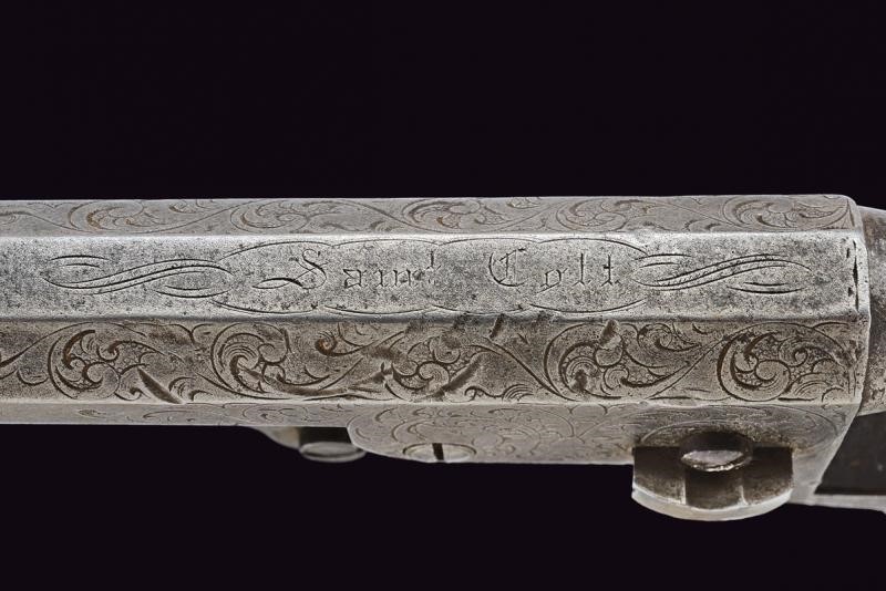 Rara Colt Model 1849 Pocket con incisioni di fabbrica nello stile di Gustave Young