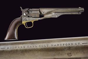 An interesting martially marked "Fluted Cylinder" Colt Model 1860 Army Revolver