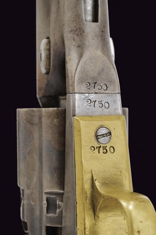 Interessante Colt Model 1860 Army Revolver "Fluted Cylinder" d'impiego militare