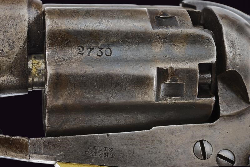 Interessante Colt Model 1860 Army Revolver "Fluted Cylinder" d'impiego militare