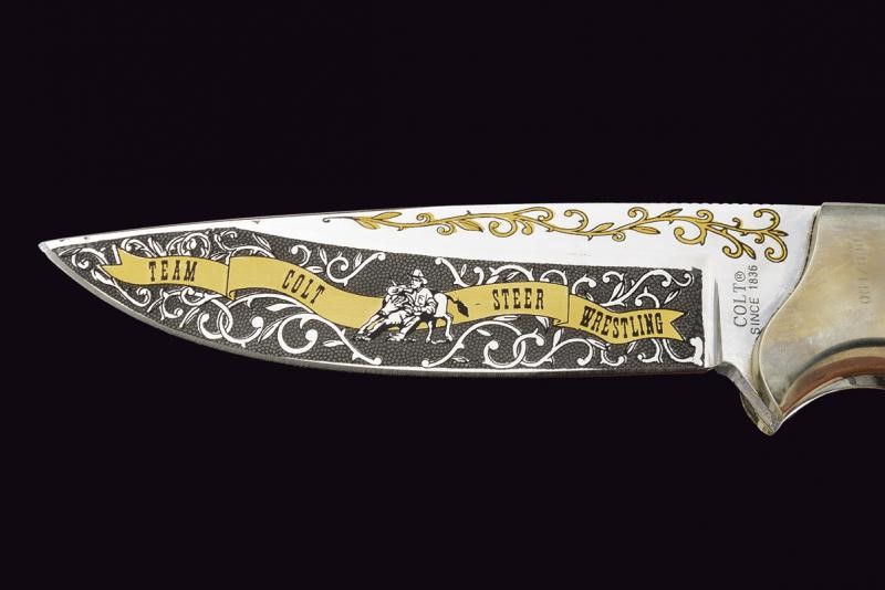 Raro coltello Colt Team Rodeo Collection "Steer Wrestling"