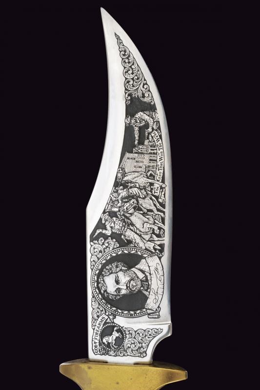 Raro coltello Colt bowie "The Gun That Won The West" della Aurum Etchings