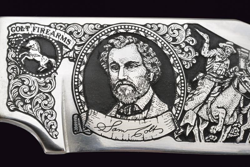 Raro coltello Colt bowie "The Gun That Won The West" della Aurum Etchings