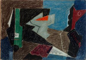 Natura morta con vino Frascati