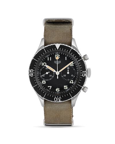 Cronografo 1550SG, realizzato per la Bundeswehr, anni '70, movimento a carica manuale