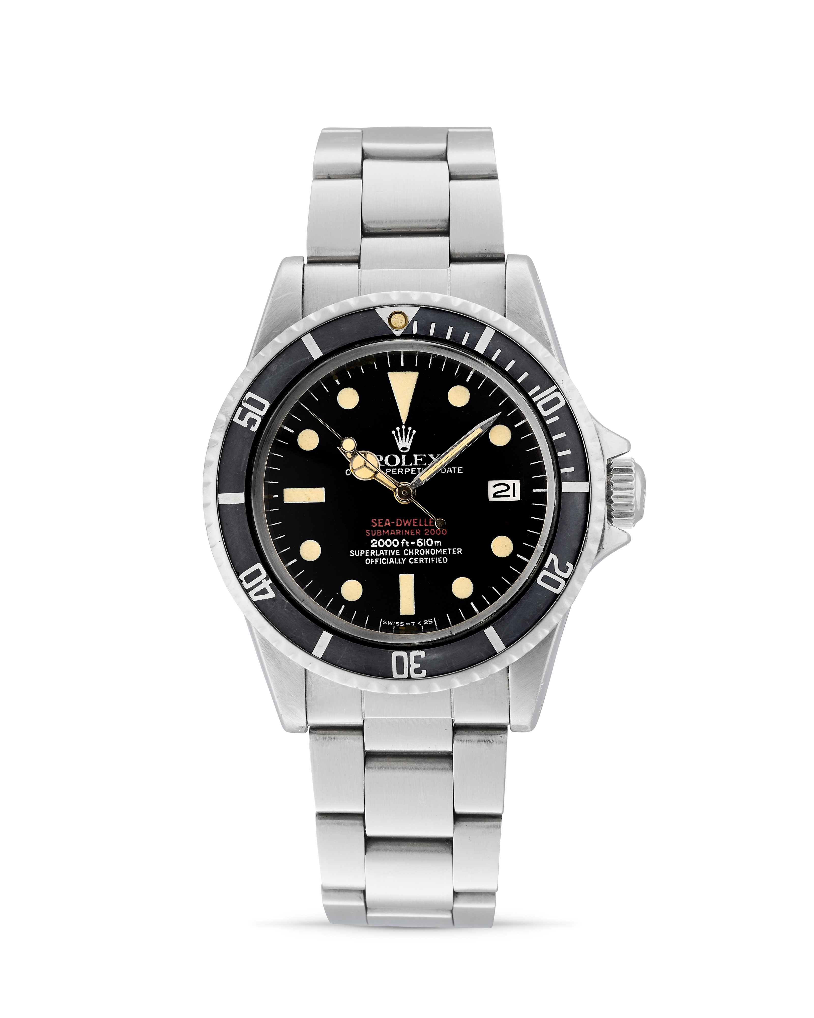 Rolex - Sea-Dweller 1665 Doppia Scritta Rossa Mark IV, orologio automatico da immersione in accia...