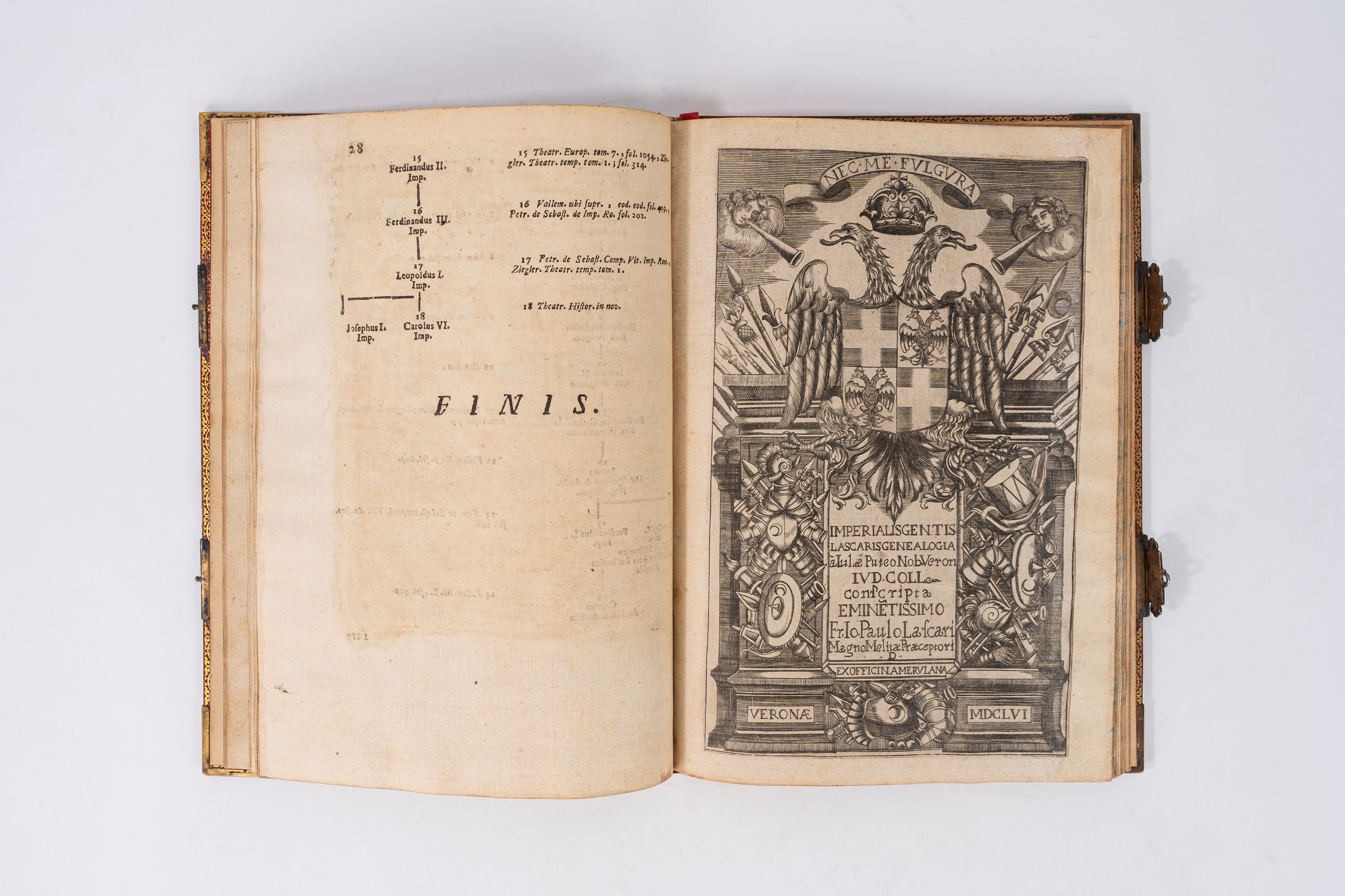 Flores Genealogici Augustae Familiae Juliae Falviae Lascarae - Imperialis Gentis Lascaris Genealo...