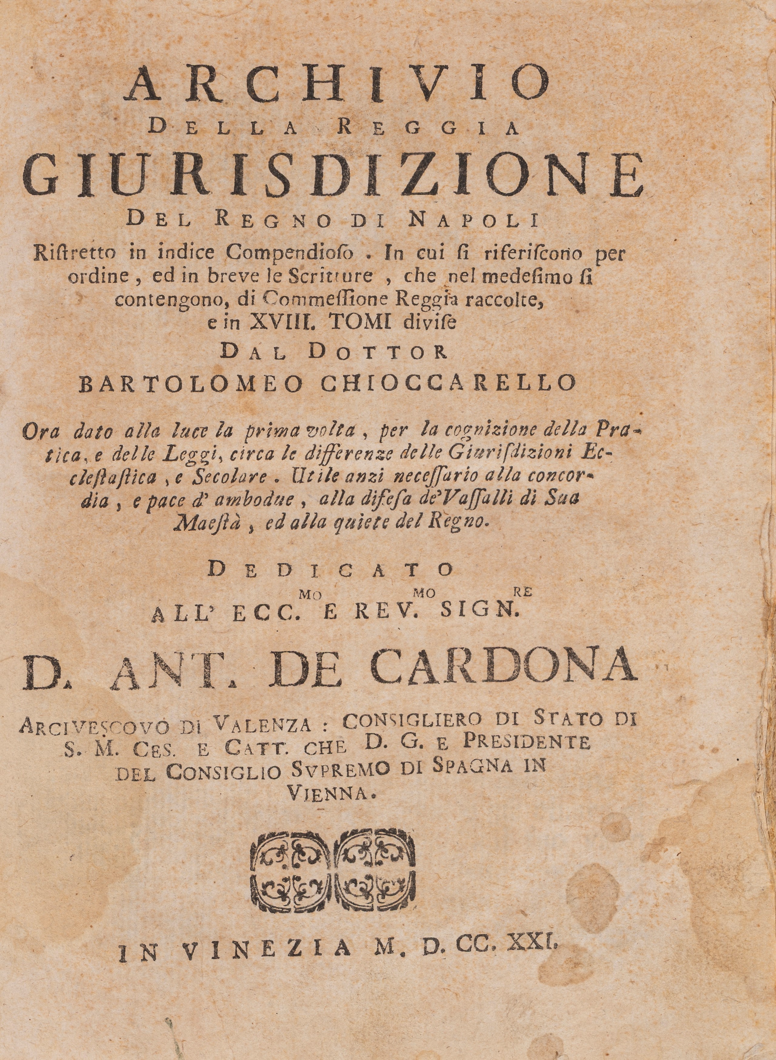 Vero e distinto ragguaglio di ciò che operossi dal Procurador Fiscale dell'Intendenza della Regal...