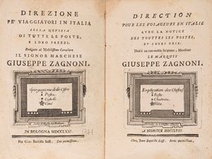 Direzione per viaggiatori in Italia colla notizia di tutte le poste e loro prezzi