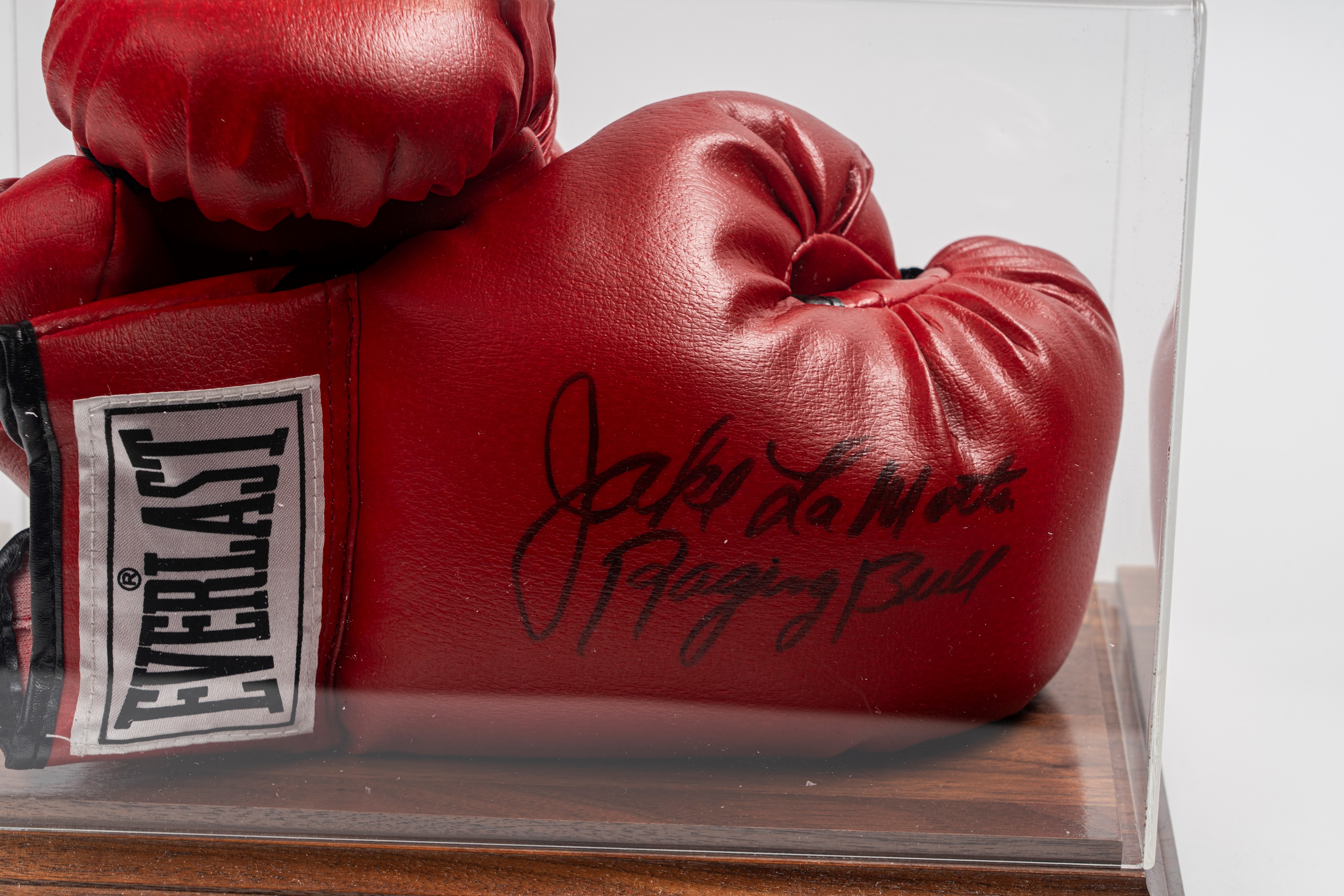 Jack Lamotta - Jake Lamotta - Guantone Boxe Firmato – Cert. Steiner Sports – in Teca da Esposizio...